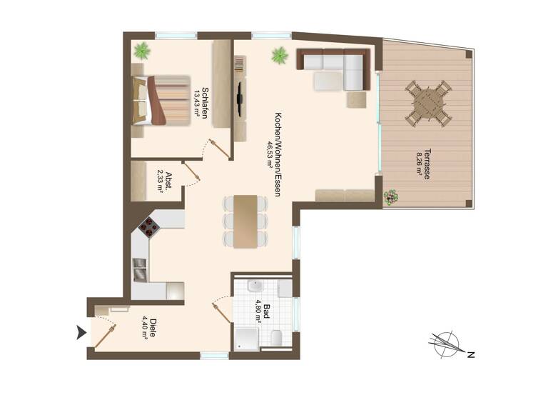 Wohnung zum Kauf 287.100 € 2 Zimmer 79,8 m²<br/>Wohnfläche Dürbheim 78589