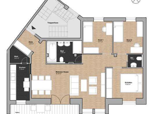 Studio zur Miete 850 € 4 Zimmer 91,5 m² 1. Geschoss frei ab 15.10.2025 Arnstadt 99310