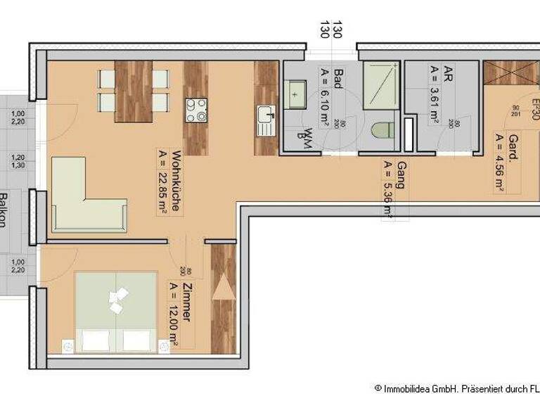 Wohnung zur Miete - Erstbezug 1.050 € 2 Zimmer Schwaz 6130