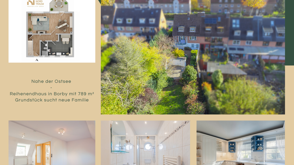 Reihenendhaus zum Kauf 320.000 € 3 Zimmer 96 m² 789 m² Grundstück Eckernförde 24340