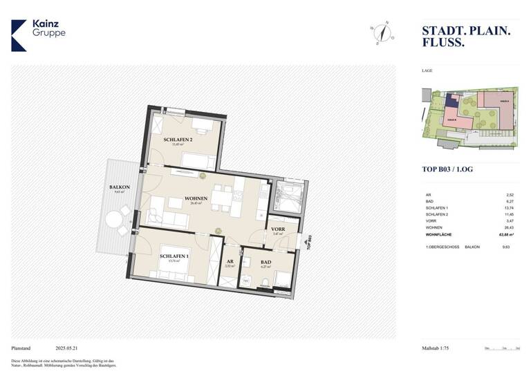 Wohnung zum Kauf - Erstbezug 510.000 € 3 Zimmer 63,9 m² 1. Geschoss Salzburg 5020