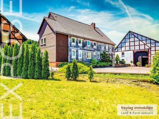 Bauernhaus zum Kauf 390.000 € 14 Zimmer 430 m² 13.086 m² Grundstück Forststraße 14 Oelkassen Lüerdissen 37635