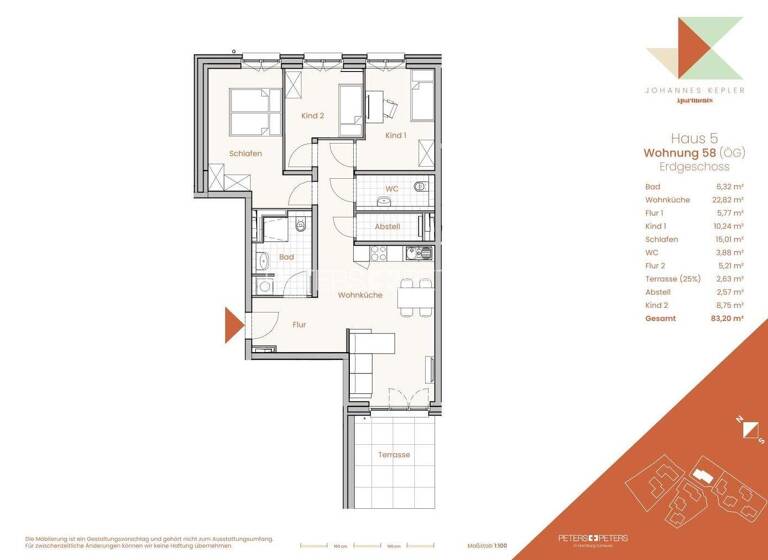 Wohnung zur Miete 510 € 4 Zimmer 83,6 m² EG frei ab 01.04.2026 Orchideenweg 1 St. Gertrud Lübeck 23564