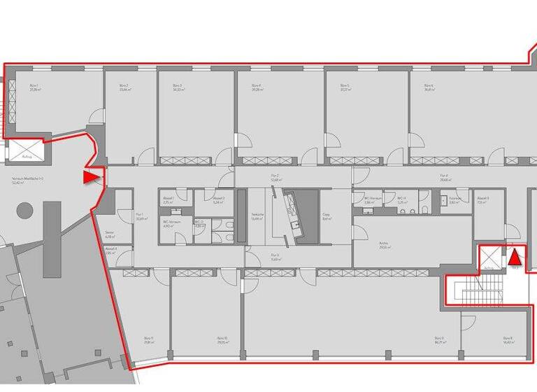 Bürofläche zur Miete 11,50 € 592,7 m² Bürofläche Innenstadt Rosenheim 83022