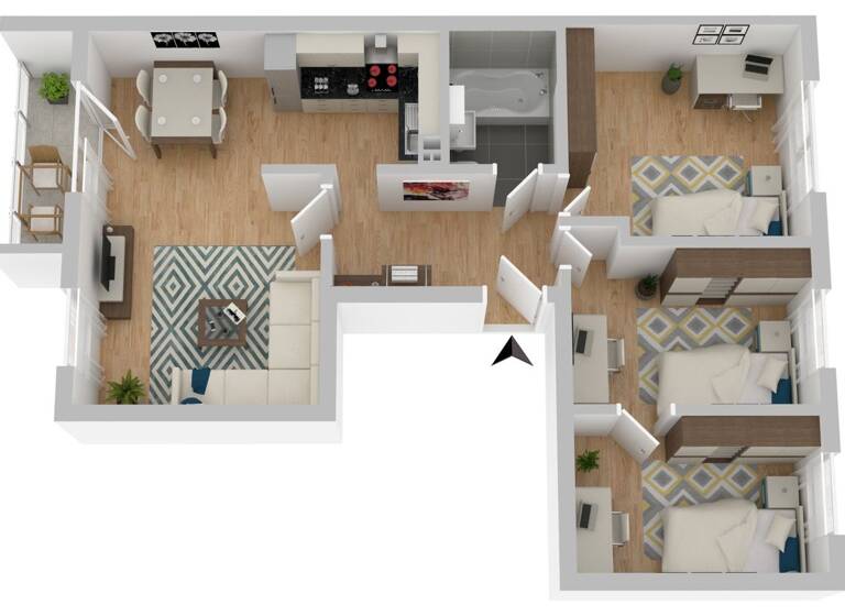 Wohnung zur Miete 400 € 4 Zimmer 64,6 m² 5. Geschoss Alexander-Gerbig-Straße 20 Suhl 98527