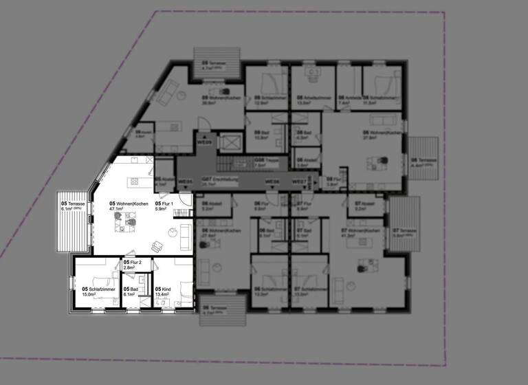 Wohnung zur Miete 1.110 € 3 Zimmer 100,5 m² 1. Geschoss frei ab 01.05.2026 Otterbreite 14 Bramsche 49565