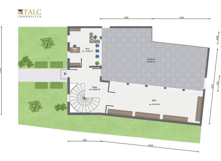 Bürofläche zum Kauf 995.000 € 125,9 m² Bürofläche Untergiesing-Harlaching München 81545