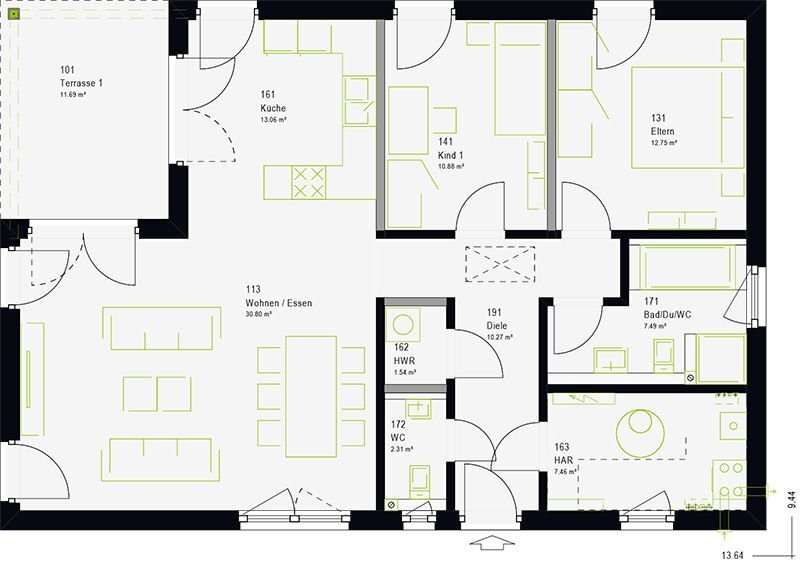 Bungalow zum Kauf provisionsfrei 548.000 € 3 Zimmer 108 m²<br/>Wohnfläche 754 m²<br/>Grundstück Gau-Algesheim 55435