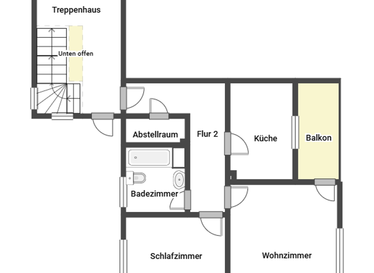 Wohnung zum Kauf 200.000 € 2 Zimmer 59,2 m² 1. Geschoss Marburg 35039
