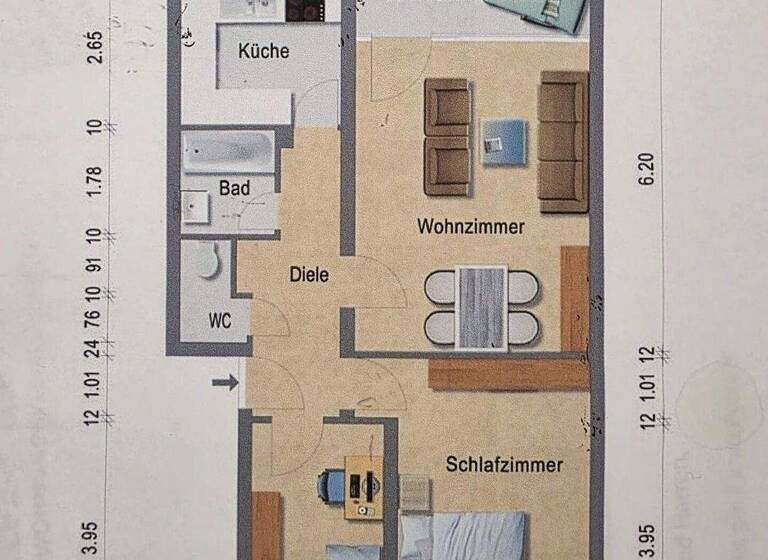 Wohnung zum Kauf 267.000 € 3 Zimmer 67 m² Metzingen 72555