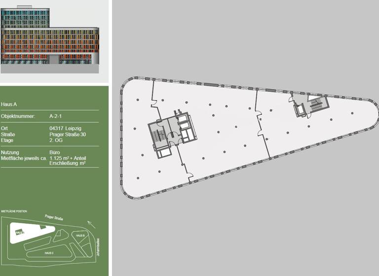 Bürofläche zur Miete - Erstbezug provisionsfrei 22,50 € 1.125 m² Bürofläche Zentrum-Südost Leipzig 04103