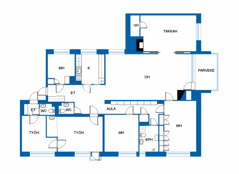 Studio zum Kauf 279.000 € 7 Zimmer 156 m² 2. Geschoss Keskuskatu 25 B 16 ja 17 Kotka 48100