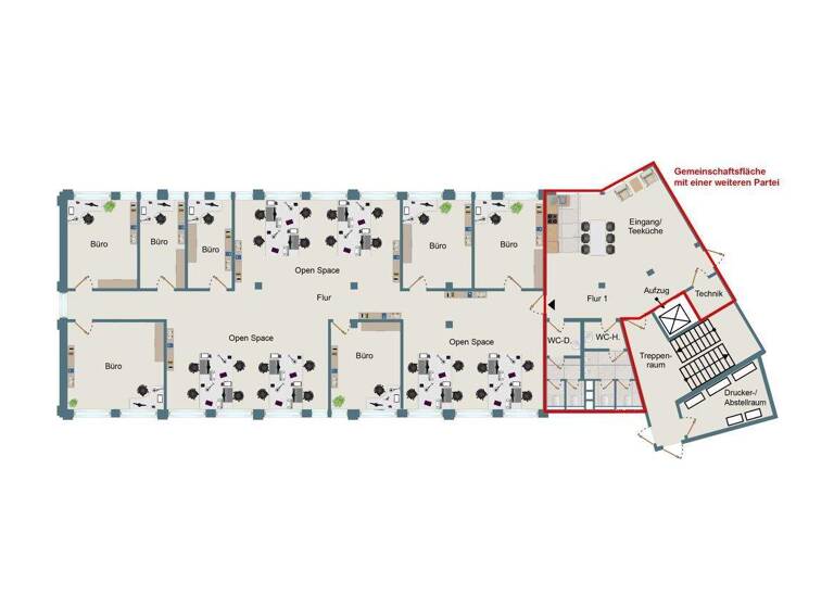 Bürofläche zur Miete 343,7 m² Bürofläche Kinderhaus Münster 48159