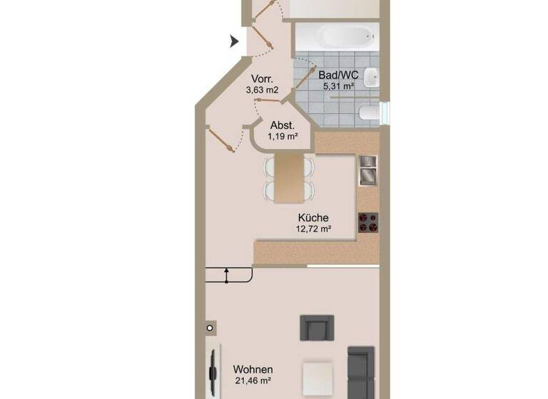 Wohnung zum Kauf 469.000 € 2 Zimmer 57 m² frei ab sofort Salzburg 5020