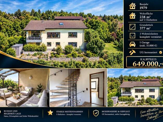 Mehrfamilienhaus zum Kauf 649.000 € 9,5 Zimmer 240 m² 377,1 m² Grundstück Reichenbach an der Fils 73262