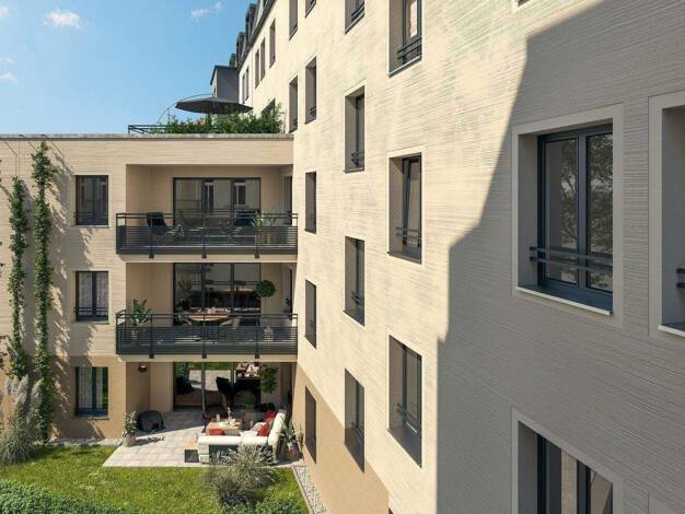 Wohnung zum Kauf - Neubau provisionsfrei 689.750 € 3,5 Zimmer 116,3 m² Geschoss 3/5 frei ab 30.04.2027 Schwabacher Straße 74 St Leonhard Weiterer Innenstadtgürtel West / Nord / Ost 90439