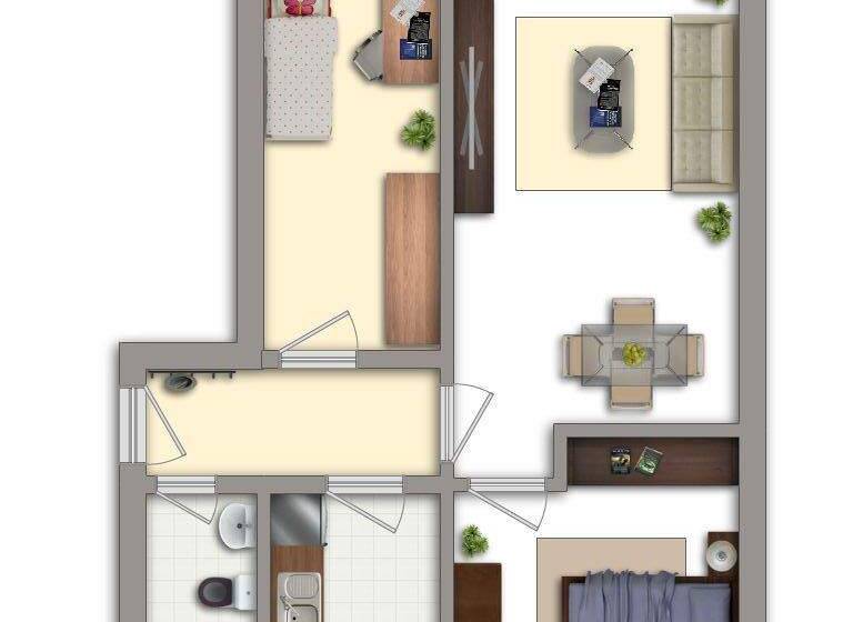 Wohnung zur Miete 335 € 3 Zimmer 59 m² EG Helbersdorfer Straße 12 f Helbersdorf Chemnitz 09120