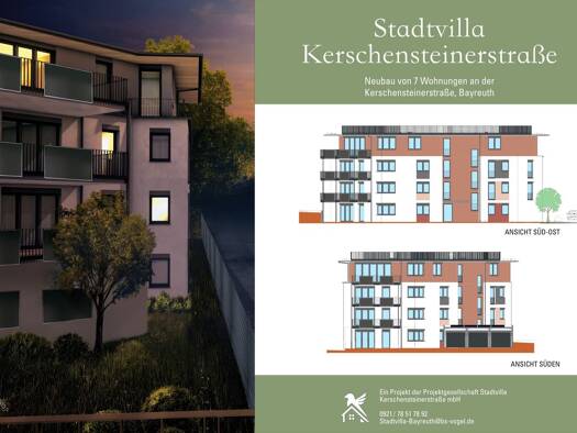 Penthouse zum Kauf - Erstbezug provisionsfrei 627.000 € 3 Zimmer 104,6 m² 3. Geschoss frei ab sofort Kerschensteinerstraße Hammerstatt Bayreuth 95448