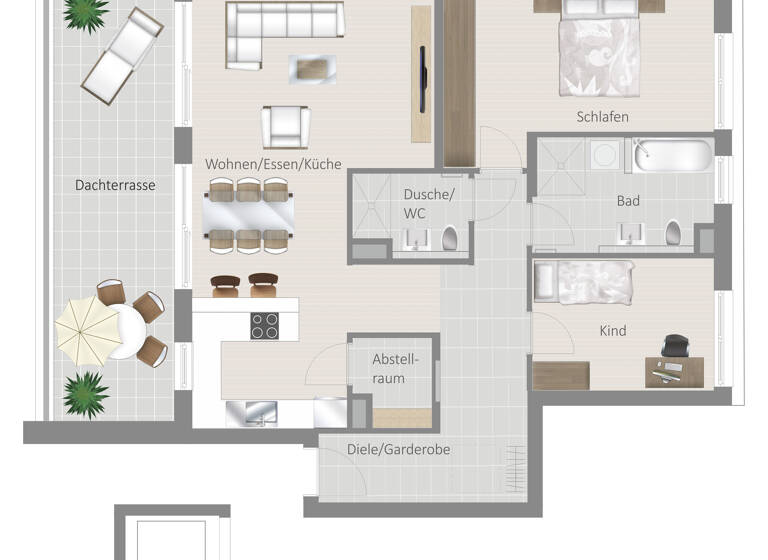Penthouse zum Kauf provisionsfrei 749.800 € 3,5 Zimmer 106,9 m²<br/>Wohnfläche 3.<br/>Geschoss Dinkelstrasse 2 Korntal Korntal-Münchingen 70825