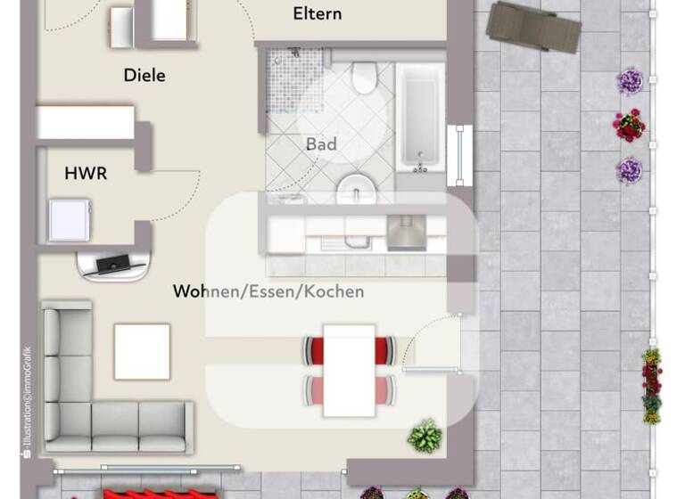 Penthouse zur Miete 940 € 2 Zimmer 71 m² 3. Geschoss frei ab 01.05.2026 Bad Kissingen 97688