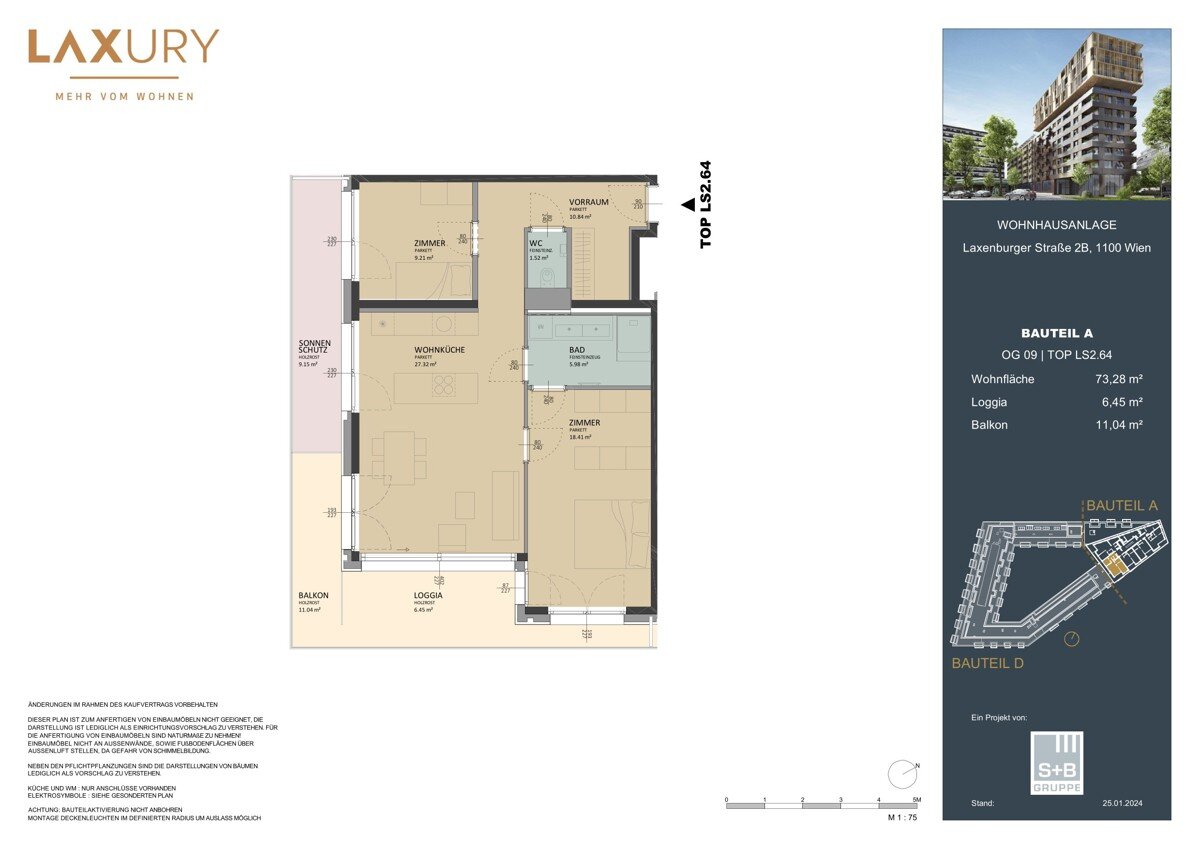 Wohnung zum Kauf provisionsfrei 698.000 € 3 Zimmer 73,3 m²<br/>Wohnfläche 9.<br/>Geschoss 01.09.2025<br/>Verfügbarkeit Laxenburger Straße 2B Wien 1100