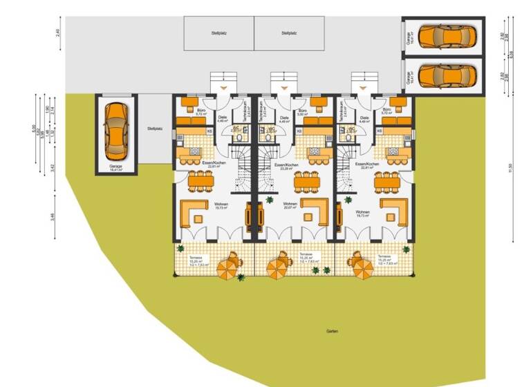 Reihenmittelhaus zum Kauf - Erstbezug provisionsfrei 447.000 € 5 Zimmer 116 m² 280 m² Grundstück Hauptstraße 2 Mödingen Wittislingen 89426