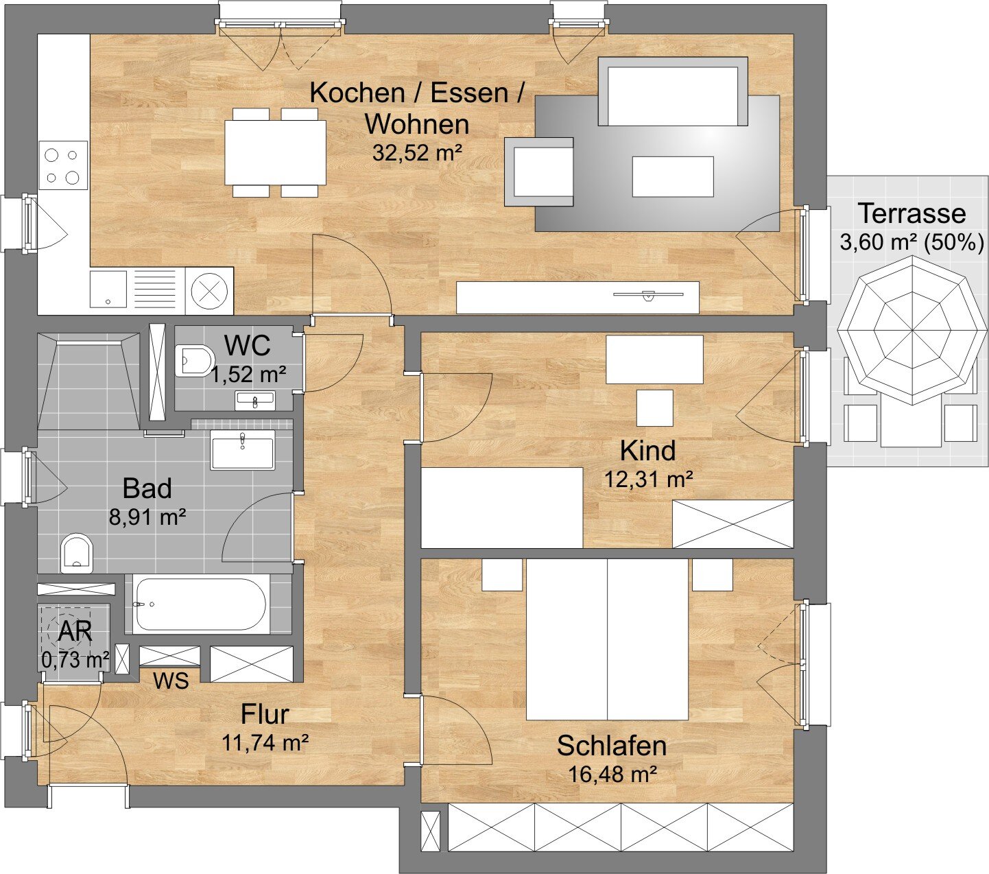 Wohnung zum Kauf provisionsfrei als Kapitalanlage geeignet 655.000 € 3 Zimmer 87,8 m²<br/>Wohnfläche Winterstr. 22 Großreuth bei Schweinau Nürnberg 90431