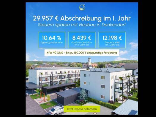 Wohnung zum Kauf - Erstbezug provisionsfrei 371.000 € 3 Zimmer 80,5 m² 3 Geschosse frei ab sofort Denkendorf Denkendorf 85095