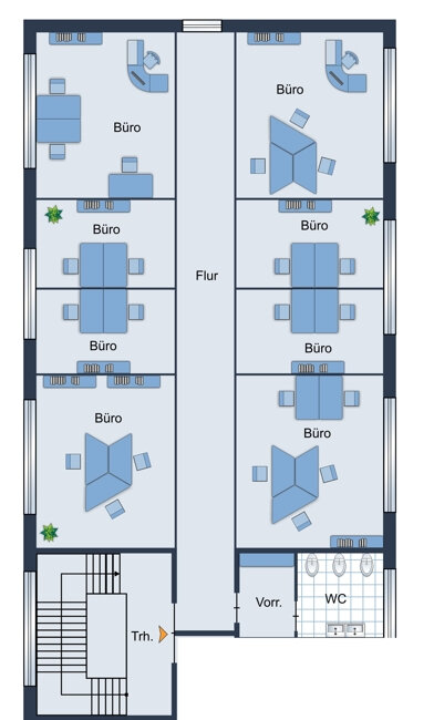 Bürofläche zur Miete 8 € 8 Zimmer 250 m²<br/>Bürofläche Wittestraße 4 Böhlitz-Ehrenberg Leipzig / Leutzsch 04179