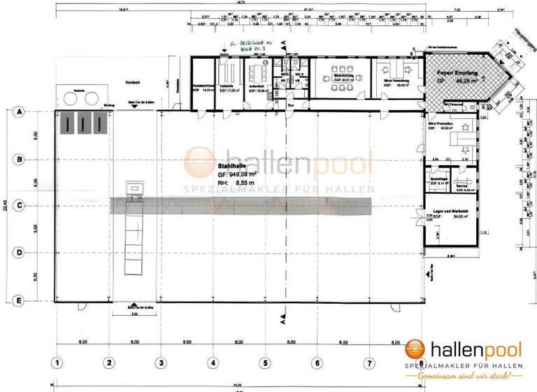 Lagerhalle zur Miete provisionsfrei 949,1 m² Lagerfläche Nordhausen 99734