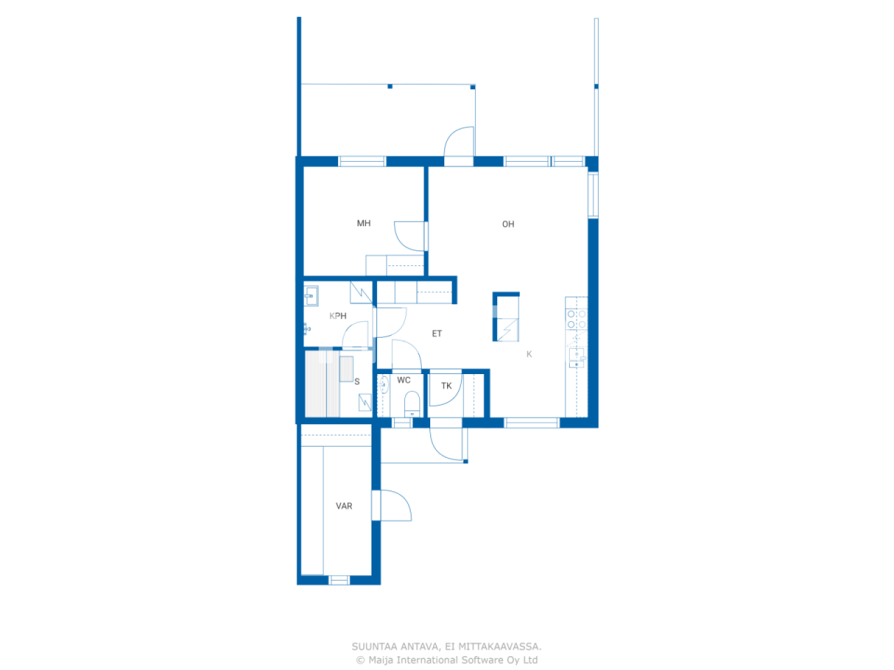 Reihenmittelhaus zum Kauf 83.000 € 2 Zimmer 51 m²<br/>Wohnfläche 5.358 m²<br/>Grundstück Varsitie 1 Raahe 92120