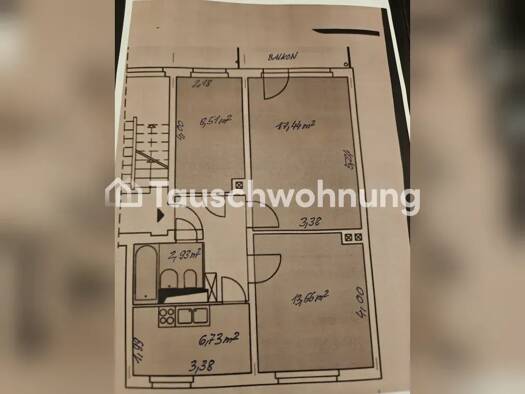 Wohnung zur Miete Tauschwohnung 370 € 2,5 Zimmer 56,1 m² 1. Geschoss Niederschöneweide Treptow-Köpenick 12439