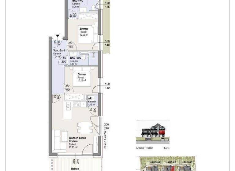 Wohnung zum Kauf 496.000 € 3 Zimmer 65,1 m² Hochrindl 9571