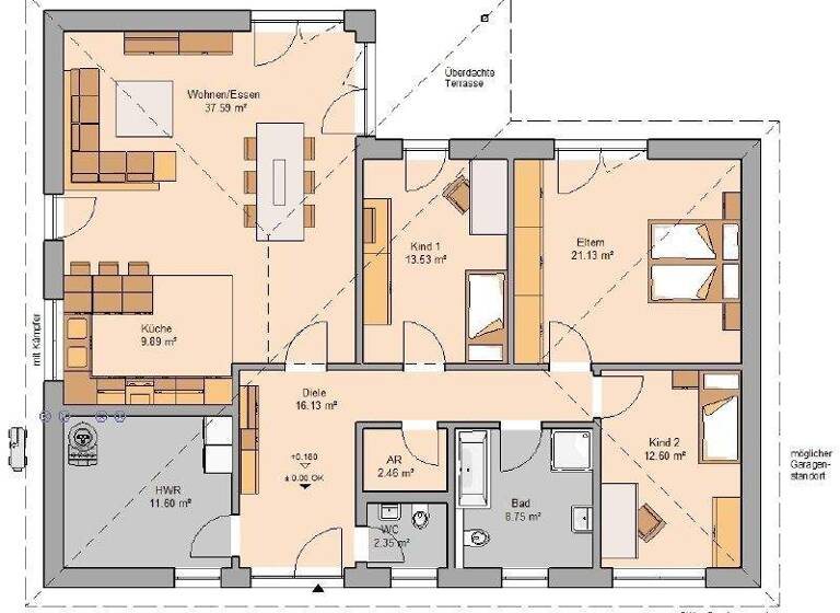 Bungalow zum Kauf provisionsfrei 418.900 € 4 Zimmer 136 m² 738 m² Grundstück Harthau Chemnitz 09125