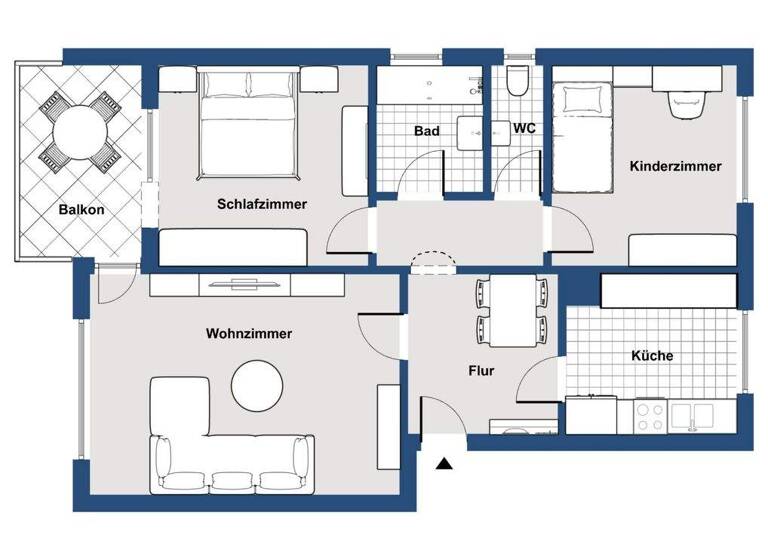 Wohnung zum Kauf 229.000 € 3,5 Zimmer 75 m² 1. Geschoss Marbach Marbach am Neckar 71672
