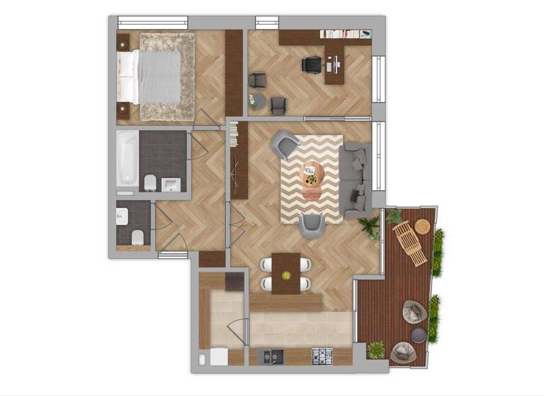 Terrassenwohnung zum Kauf 434.000 € 3 Zimmer 91 m² 3. Geschoss Handelshäfen Bremen 28217