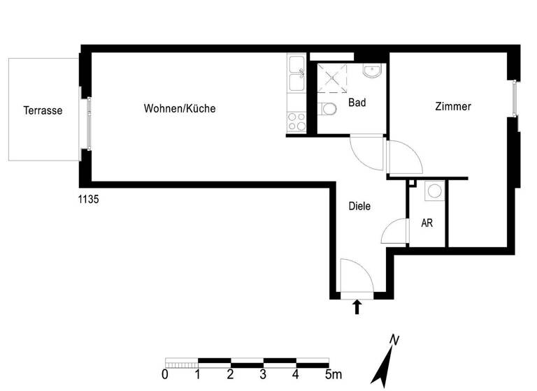 Wohnung zur Miete 1.247 € 2 Zimmer 63 m² EG Mendelstraße 12 Pankow Berlin 13187
