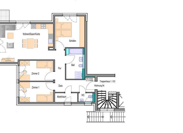 Wohnung zum Kauf provisionsfrei 536.000 € 4 Zimmer 95,9 m²<br/>Wohnfläche 1.<br/>Geschoss Badstraße 12 Aidlingen Aidlingen 71134