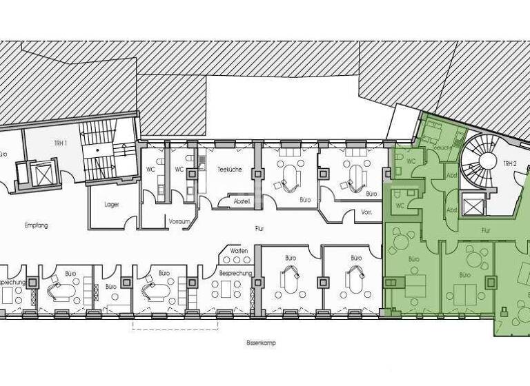 Büro zur Miete provisionsfrei 13,50 € 556 m² Bürofläche teilbar ab 556 m² Mitte Dortmund 44137