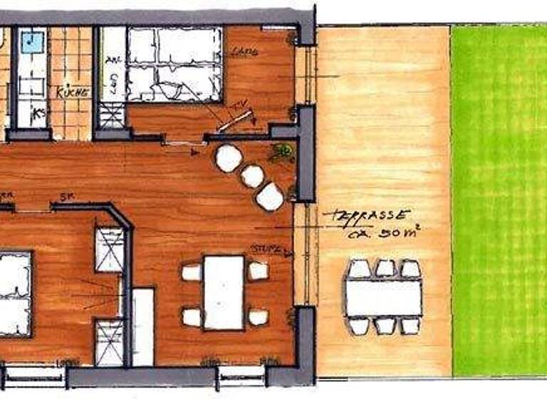 Terrassenwohnung zum Kauf 412.000 € 3 Zimmer 52,5 m² 2. Geschoss Turrach 8864