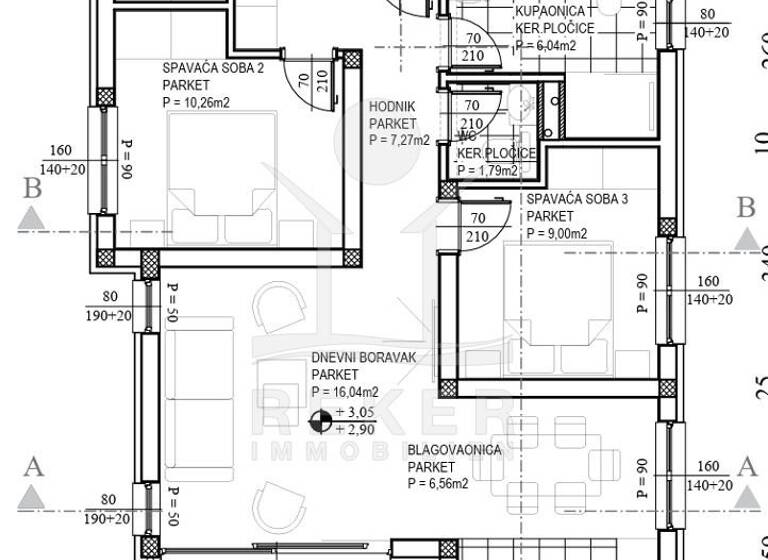 Wohnung zum Kauf - Erstbezug 405.000 € 4 Zimmer 97,4 m² 1. Geschoss Petrcane 23000