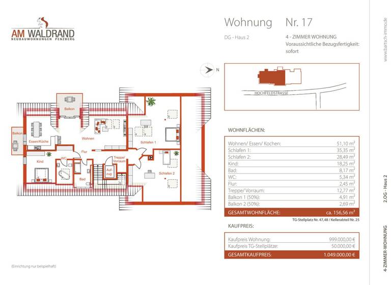 Wohnung zum Kauf - Erstbezug provisionsfrei 999.000 € 4 Zimmer 156,6 m² Heinz Penzberg 82377