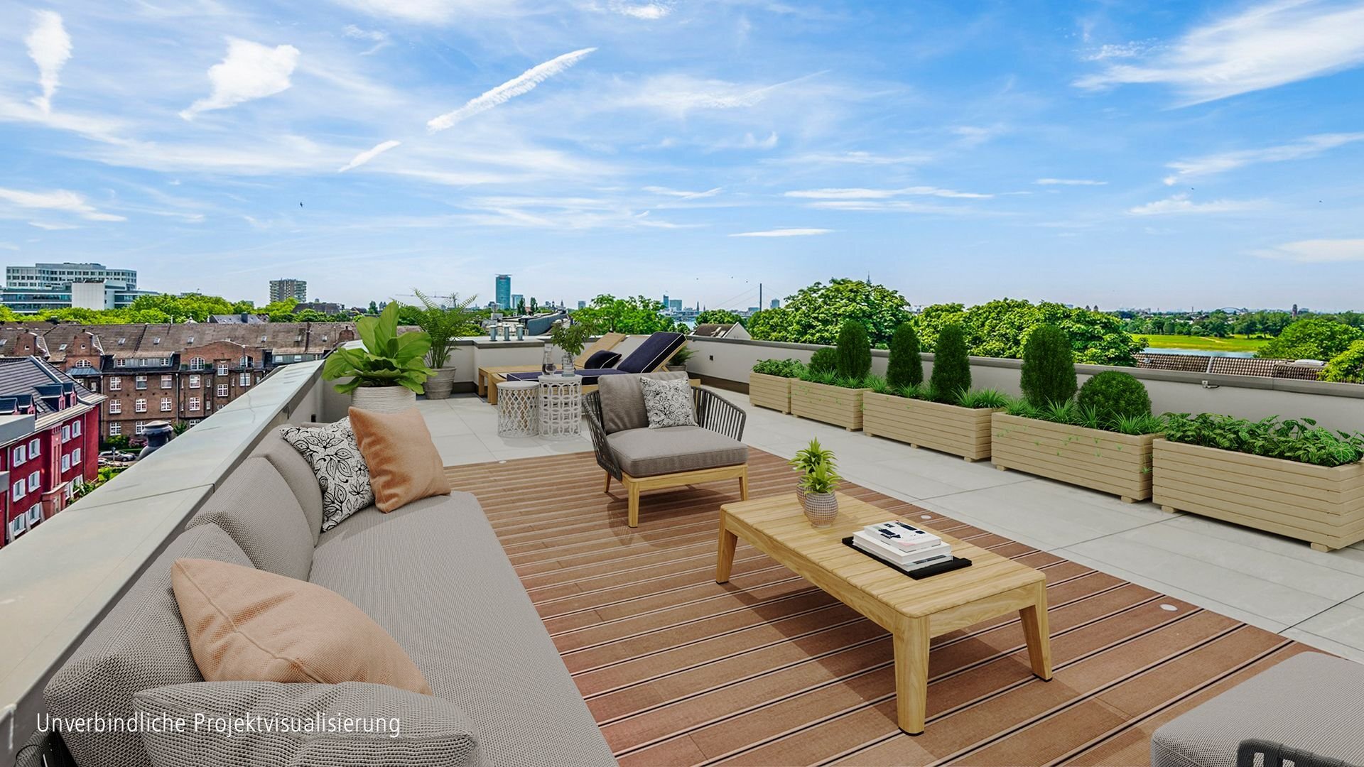 Penthouse zur Miete 6.500 € 4 Zimmer 260 m²<br/>Wohnfläche 5.<br/>Geschoss Golzheim Düsseldorf 40474