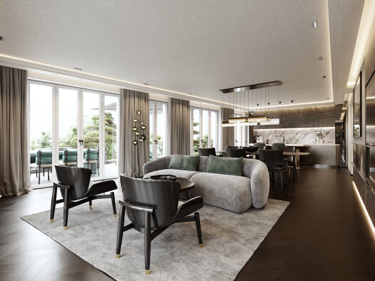 Penthouse zum Kauf - Neubau provisionsfrei 4.750.000 € 3 Zimmer 196 m² Bogenhausen München 81925