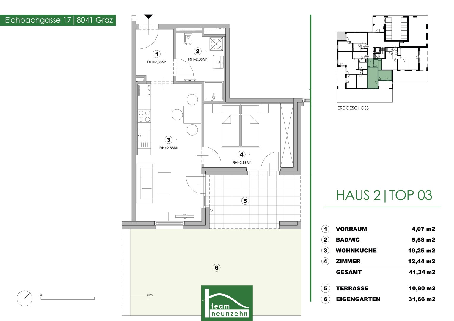 Wohnung zur Miete 521 € 2 Zimmer 41,3 m²<br/>Wohnfläche EG<br/>Geschoss 01.03.2025<br/>Verfügbarkeit Eichbachgasse 17 Liebenau Graz 8041