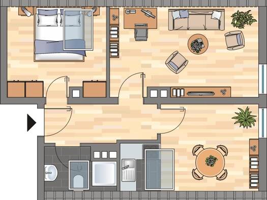 Wohnung zur Miete 304 € 3 Zimmer 60 m² 2. Geschoss Neißestraße 3 Fedderwardergroden Wilhelmshaven 26388
