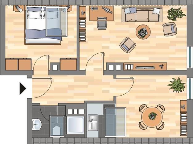 Wohnung zur Miete 409 € 3 Zimmer 60 m² 2. Geschoss Neißestraße 3 Fedderwardergroden Wilhelmshaven 26388