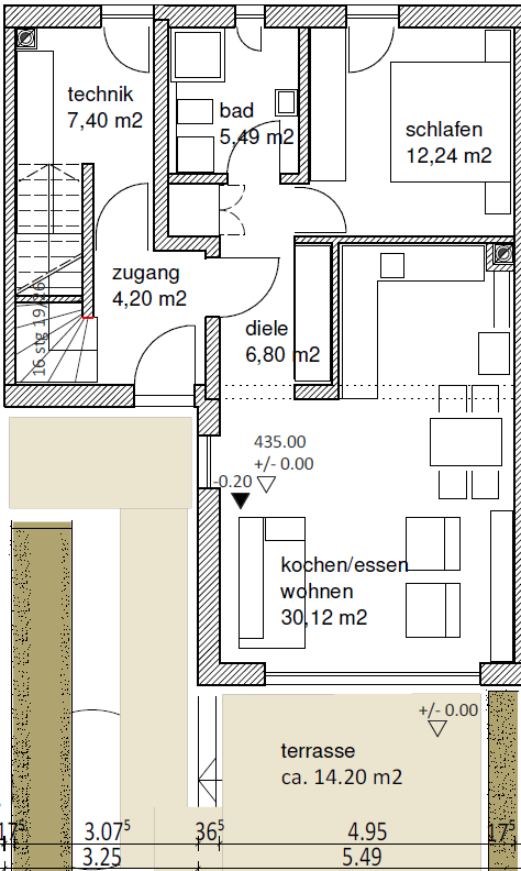 Wohnung zur Miete 569 € 2 Zimmer 60 m²<br/>Wohnfläche EG<br/>Geschoss ab sofort<br/>Verfügbarkeit Peter-Maier-Str. 33 Hacklberg Passau 94034