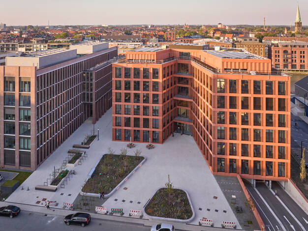 Bürofläche zur Miete - Erstbezug 484,6 m² Bürofläche Hafen Münster 48155