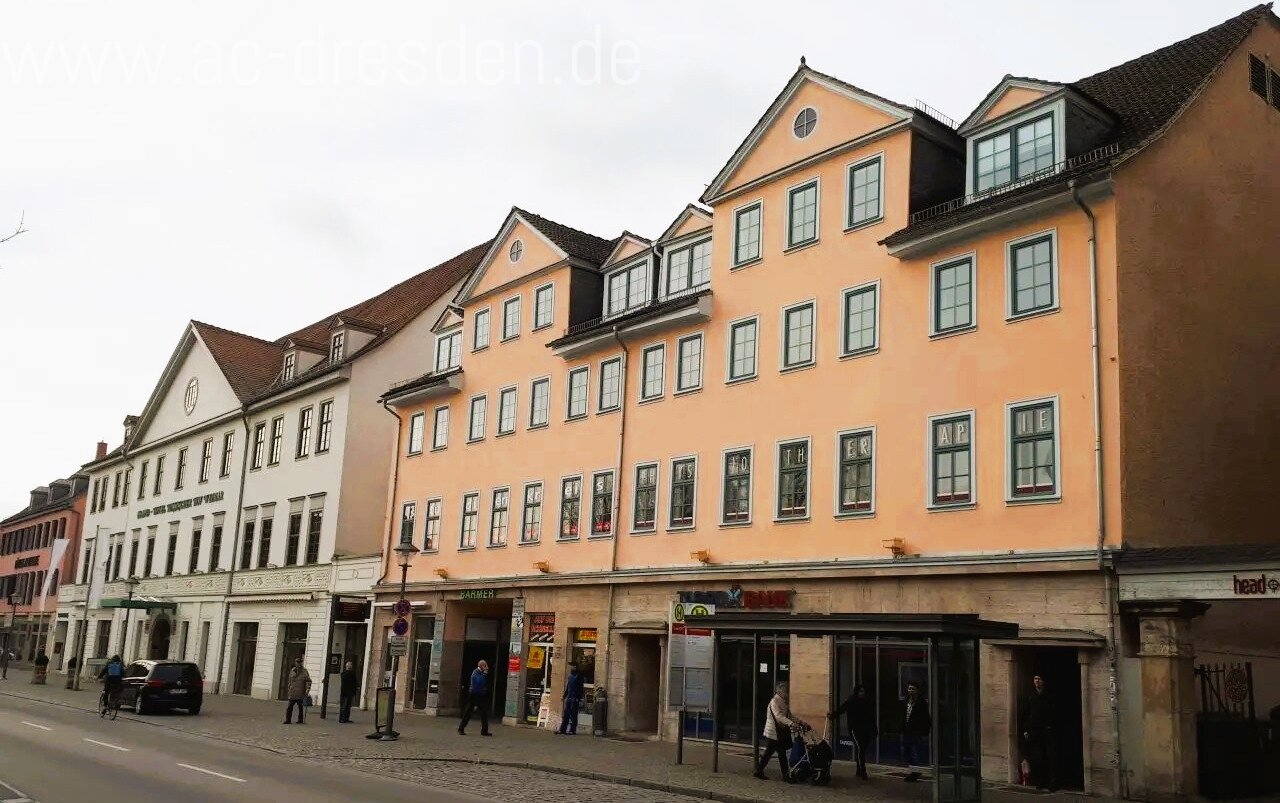 Wohnung zur Miete 570 € 2 Zimmer 63 m²<br/>Wohnfläche 2.<br/>Geschoss Goetheplatz 3+5 Westvorstadt Weimar 99423